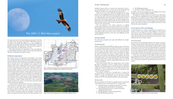Sample spread from The Birds of Gloucestershire