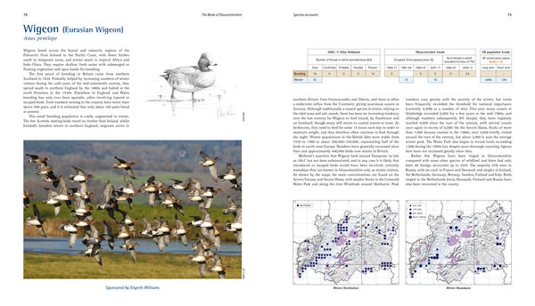 Sample spread from The Birds of Gloucestershire