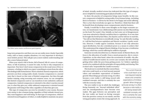 Sample spread from Business as an Instrument for Societal Change: In Conversation with the Dalai Lama