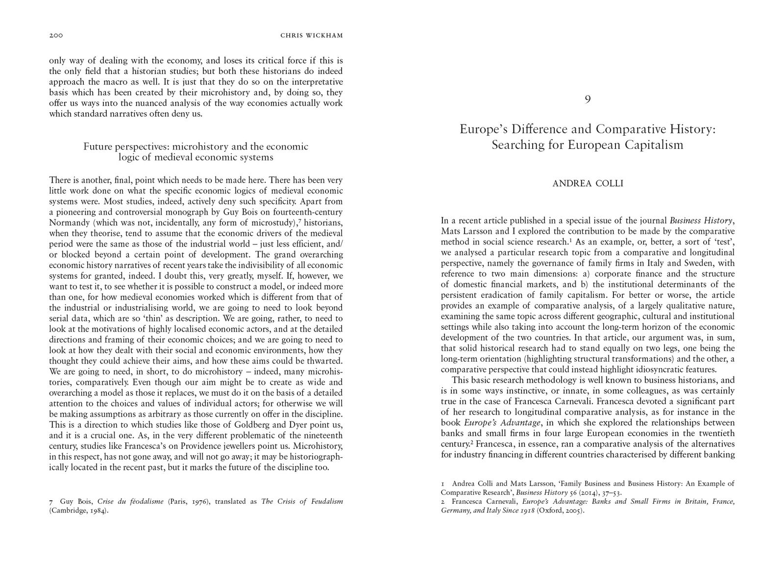 Sample spread from People, Places and Business Cultures: Essays in Honour of Francesca Carnevali