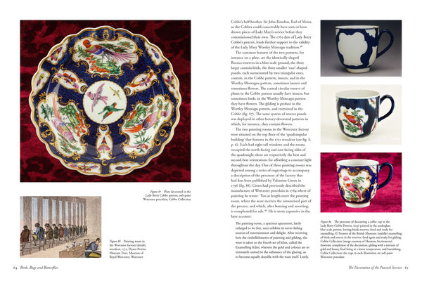 Sample spread from Birds, Bugs and Butterflies: Lady Betty Cobbe’s ‘Peacock’ China